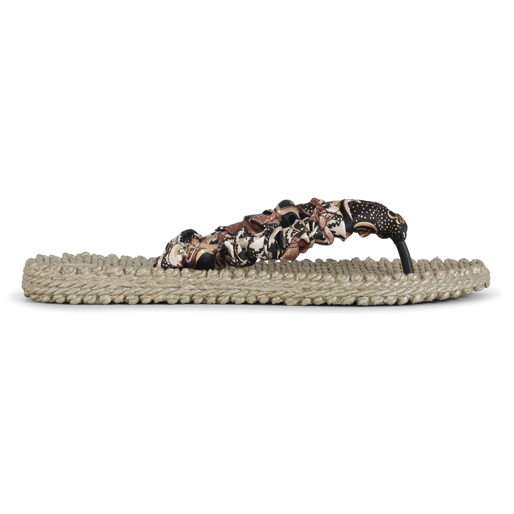 Slippers met stoffen band CHEERFUL05 - 780 Platin | Platin | Flip Flop | Ilse Jacobsen