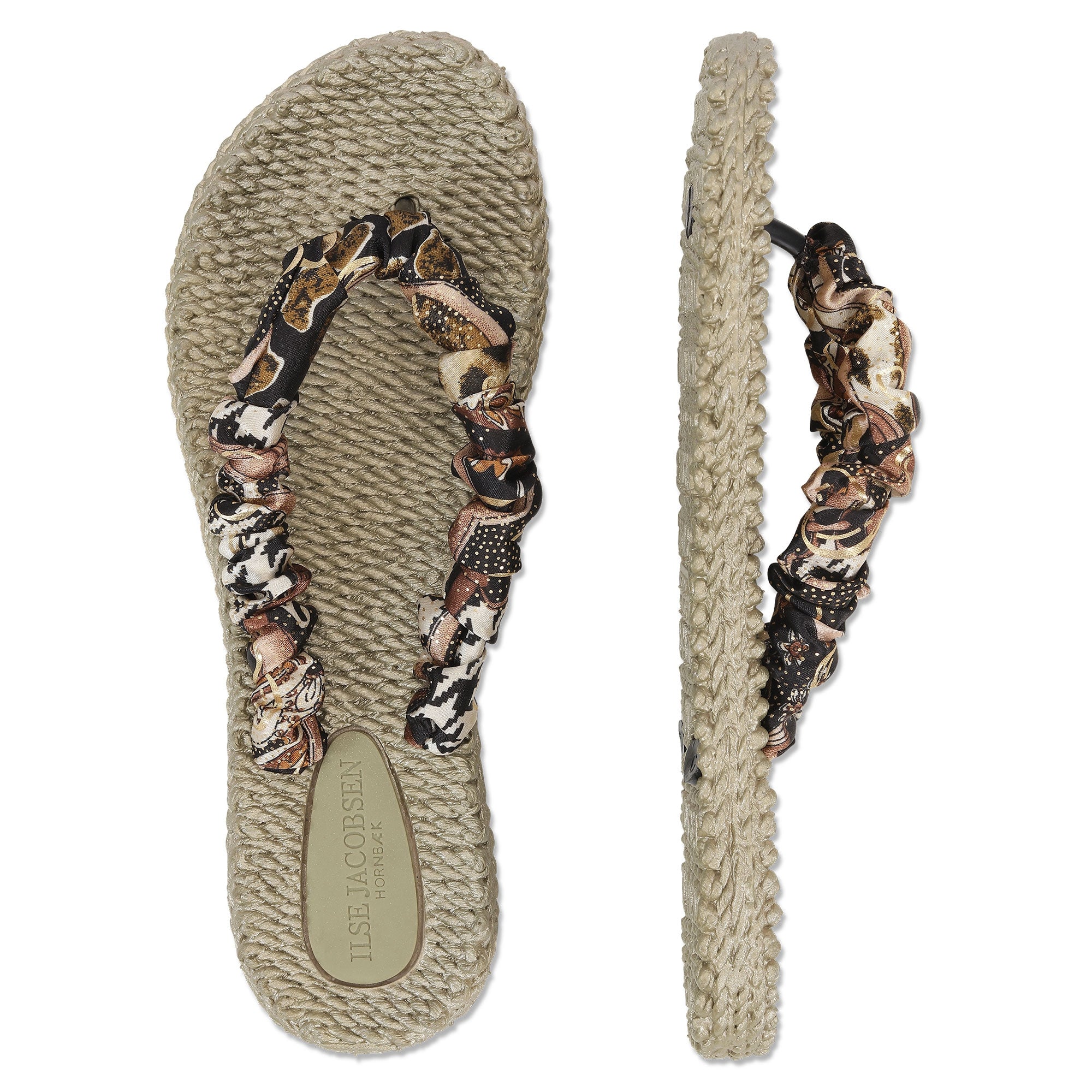 Slippers met stoffen band CHEERFUL05 - 780 Platin | Platin | Flip Flop | Ilse Jacobsen