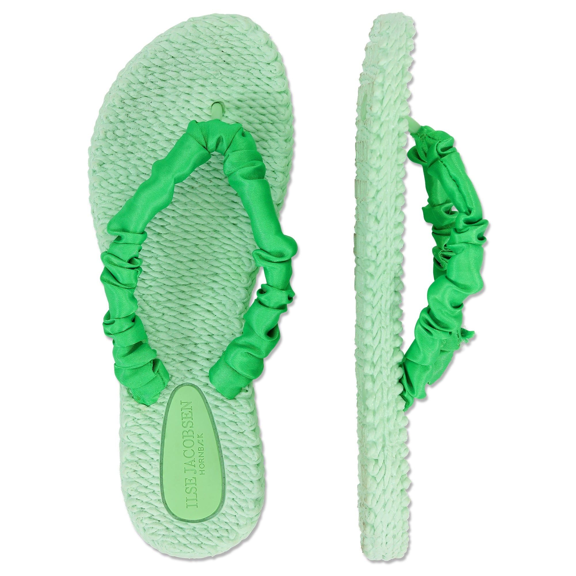Slippers met satijnen band CHEERFUL06 - 495 Bright Green | Bright Green | Flip Flop | Ilse Jacobsen