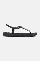 Slippers met enkelband en glitters CHEERFUL10G | Black | Flip Flop | Ilse Jacobsen