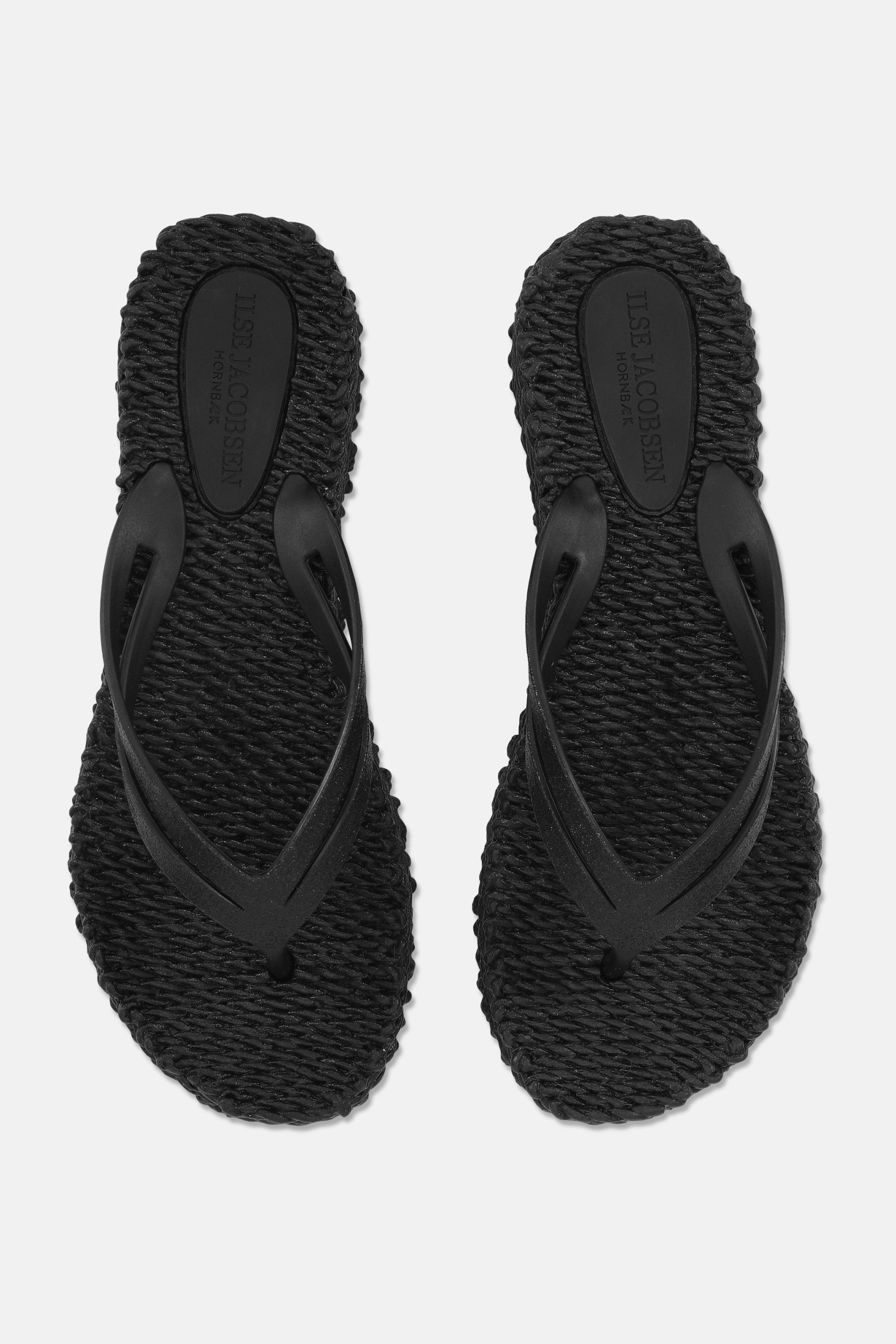 Slippers met lichte plateauzool CHEERFUL13 | Black | Flip Flop | Ilse Jacobsen