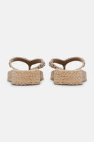 Platform slippers met zilveren mix strass steen CHEERFUL15 | Mocca | Flip Flop | Ilse Jacobsen