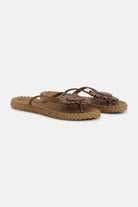 Slipper met bloem CHEERFUL16F | Mocca | Flip Flop | Ilse Jacobsen
