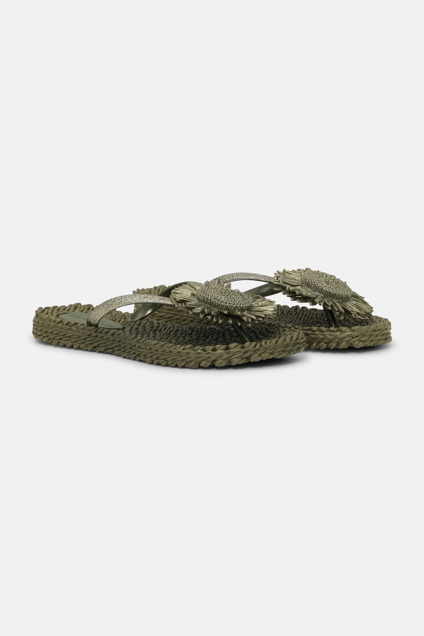 Slipper met bloem CHEERFUL16F | Army | Flip Flop | Ilse Jacobsen