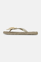 Slipper met bloem CHEERFUL16F | Platin | Flip Flop | Ilse Jacobsen