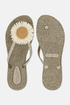 Slipper met bloem CHEERFUL16F | Platin | Flip Flop | Ilse Jacobsen