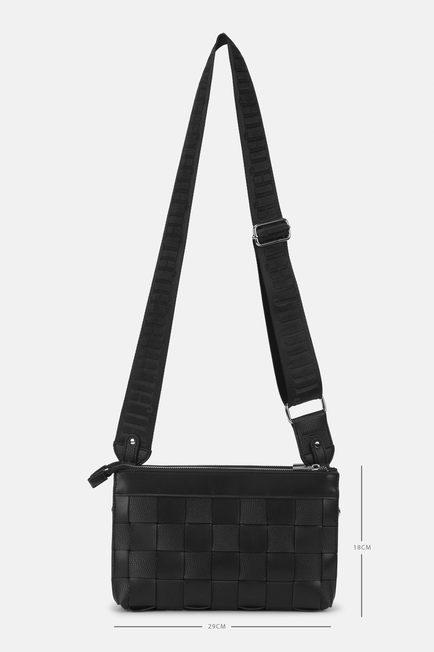 Gevlochten Crossbody CHIP02 | Black | Bag | Ilse Jacobsen