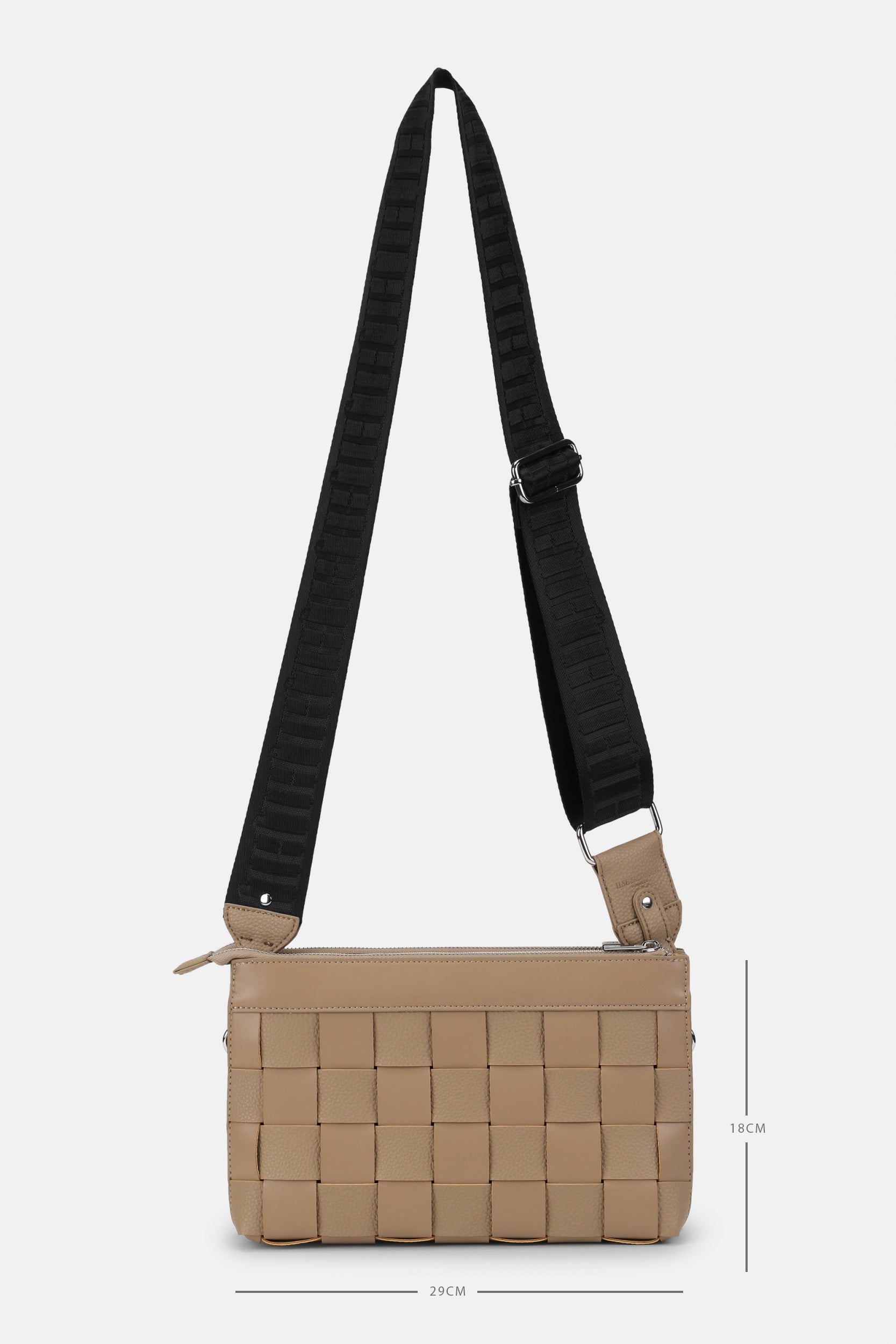 Gevlochten Crossbody CHIP02 | Greige | Bag | Ilse Jacobsen