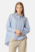 Klassiek Gestreepte Flowy Blouse CRISSAPA03ST | Heather | Shirt | Ilse Jacobsen