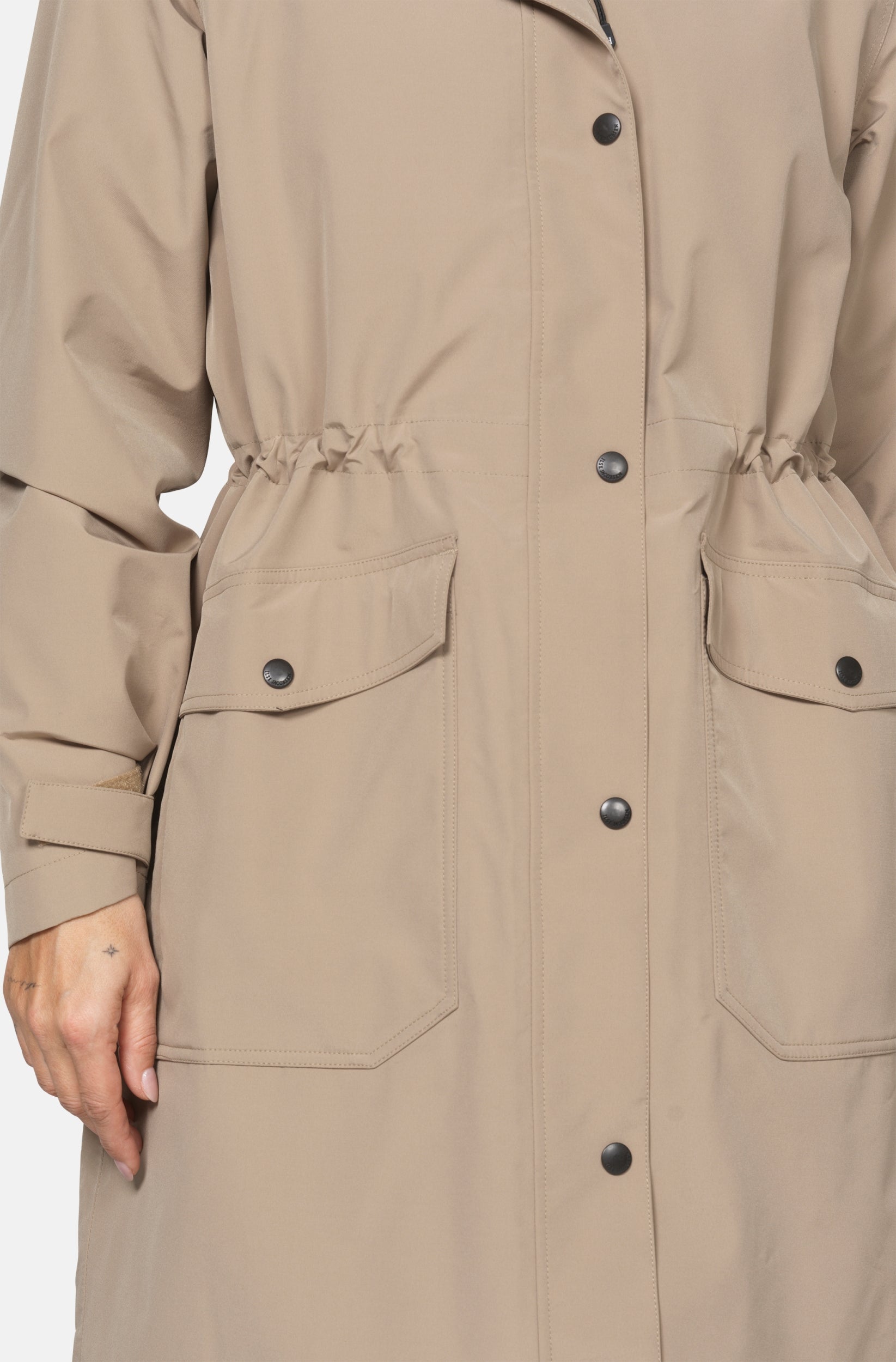 Gevoerde regenparka DASHRAIN01 | Greige | Jacket | Ilse Jacobsen
