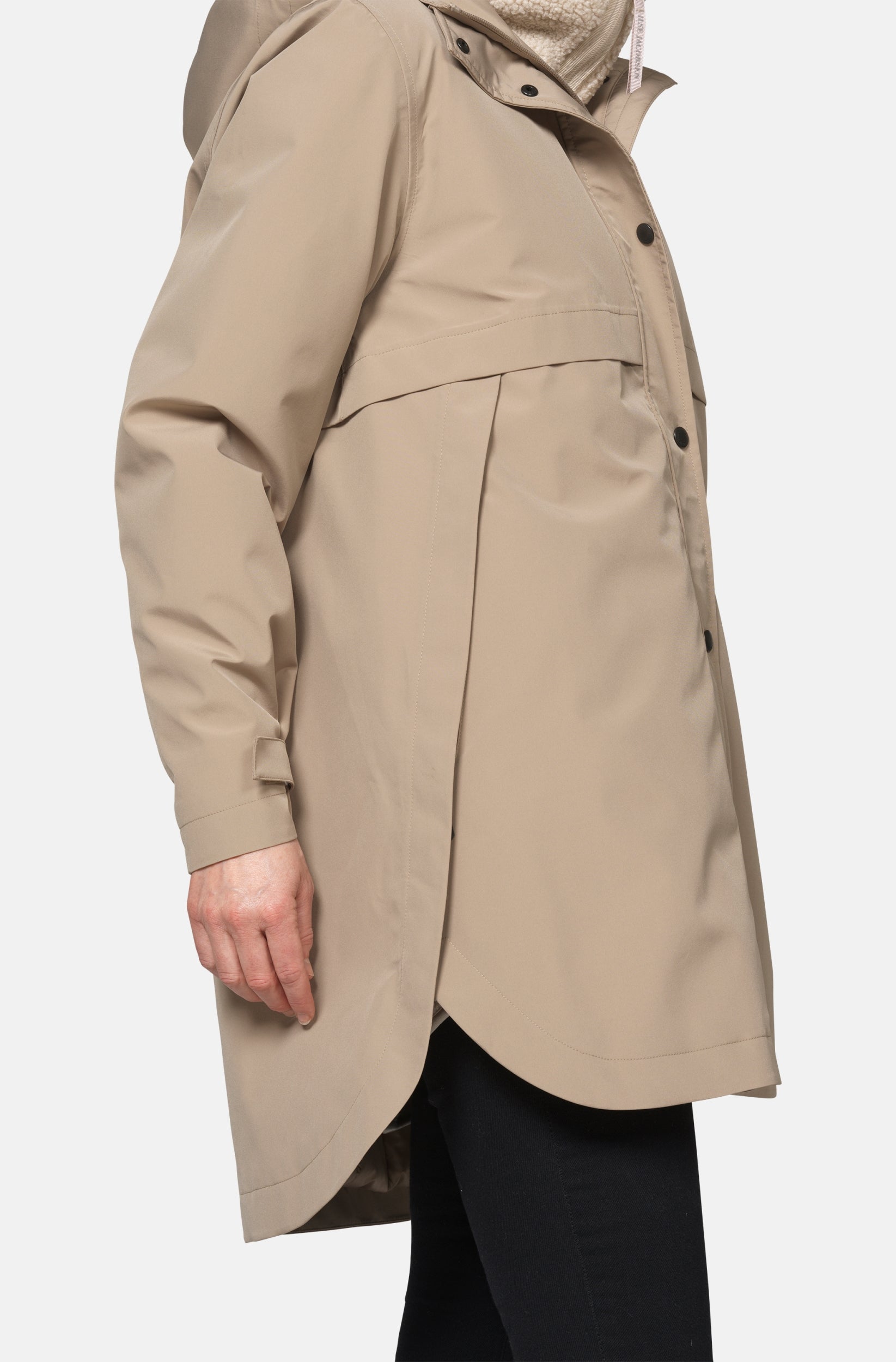 Gevoerde regenjas DASHRAIN02 | Greige | Jacket | Ilse Jacobsen