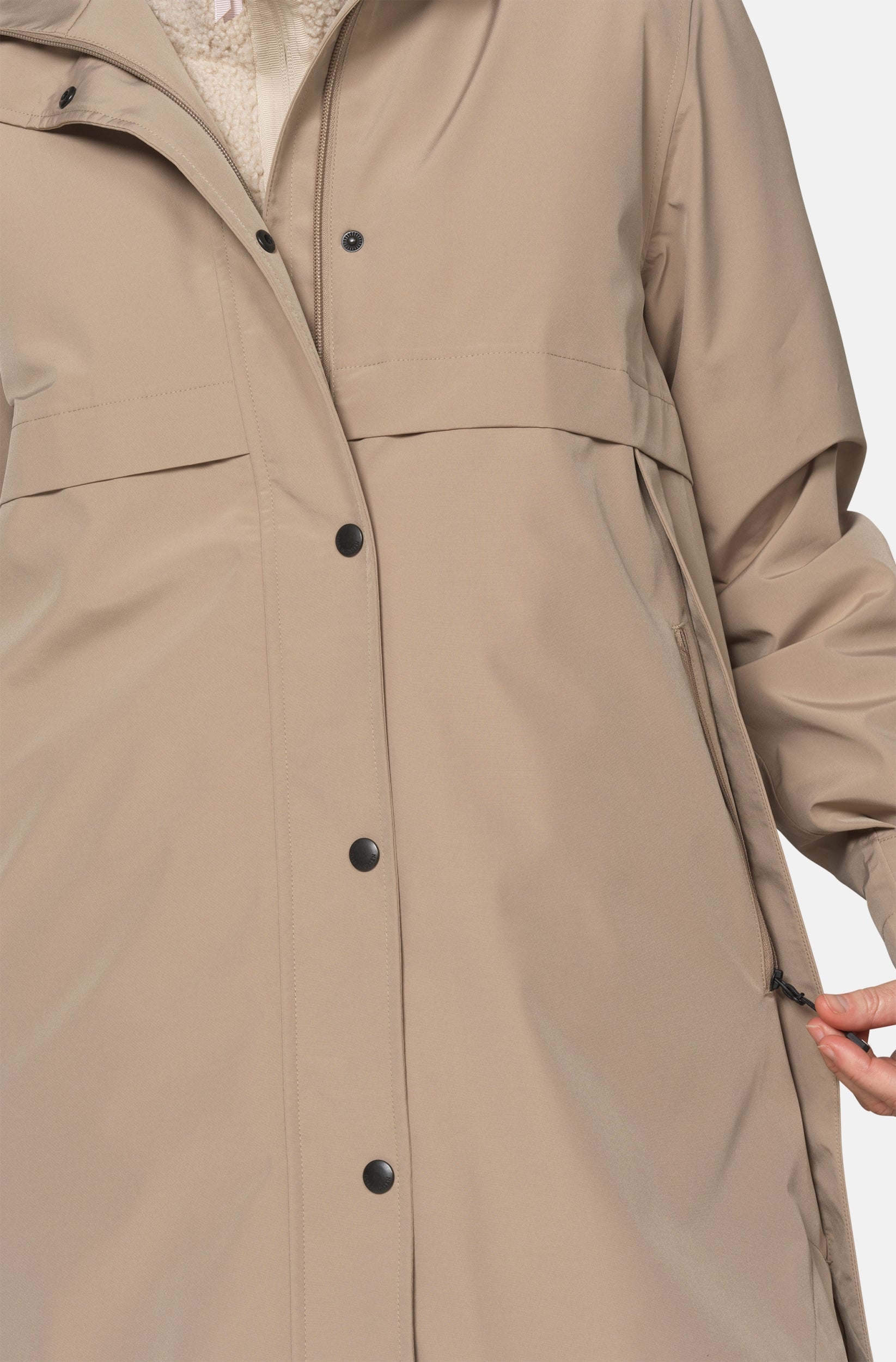 Gevoerde regenjas DASHRAIN02 | Greige | Jacket | Ilse Jacobsen