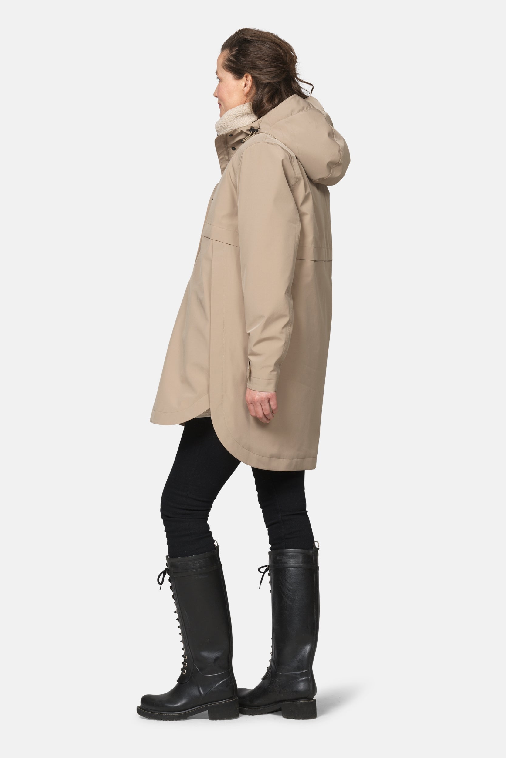 Gevoerde regenjas DASHRAIN02 | Greige | Jacket | Ilse Jacobsen