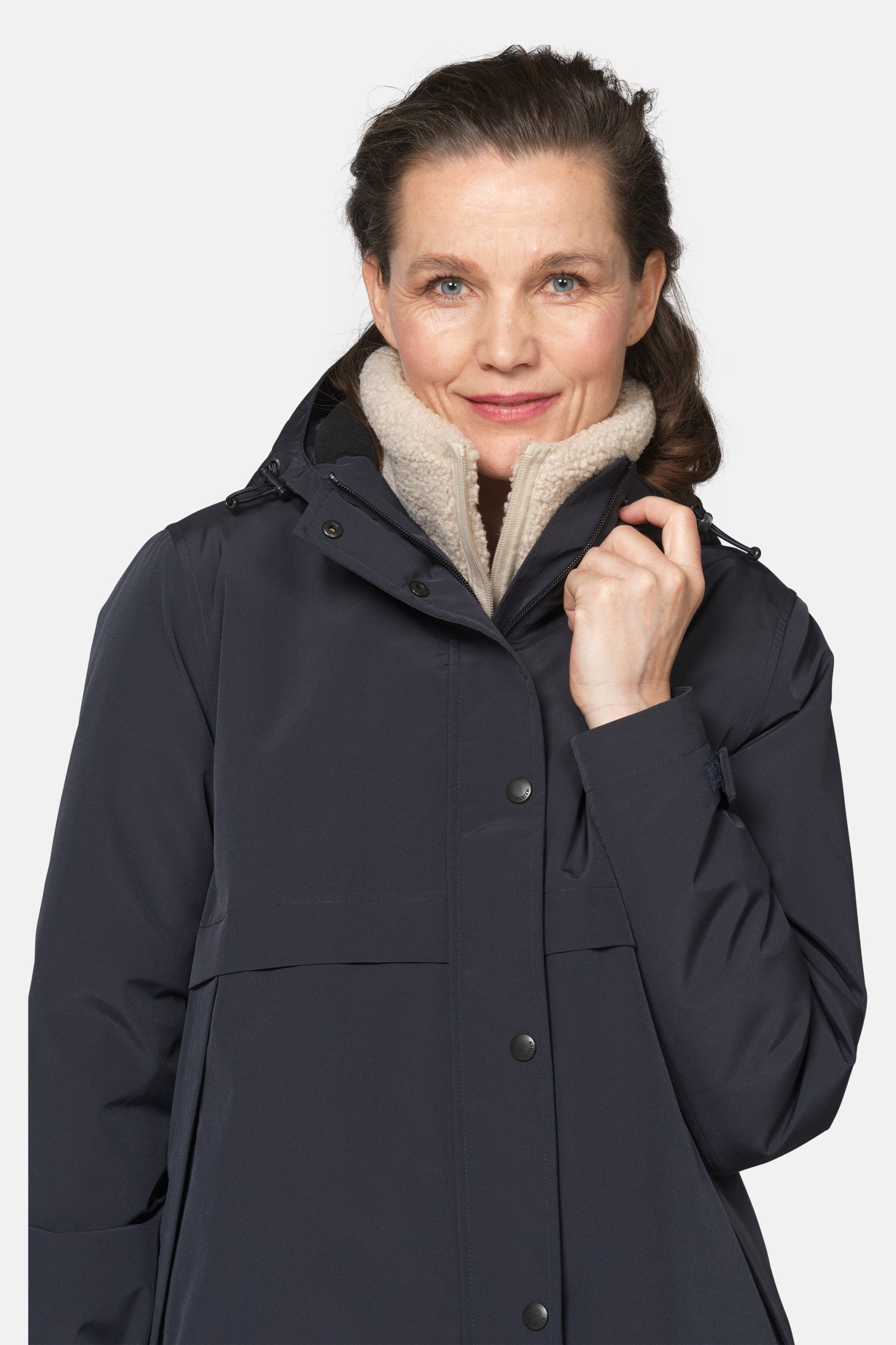 Gevoerde regenjas DASHRAIN02 | Dark Indigo | Jacket | Ilse Jacobsen