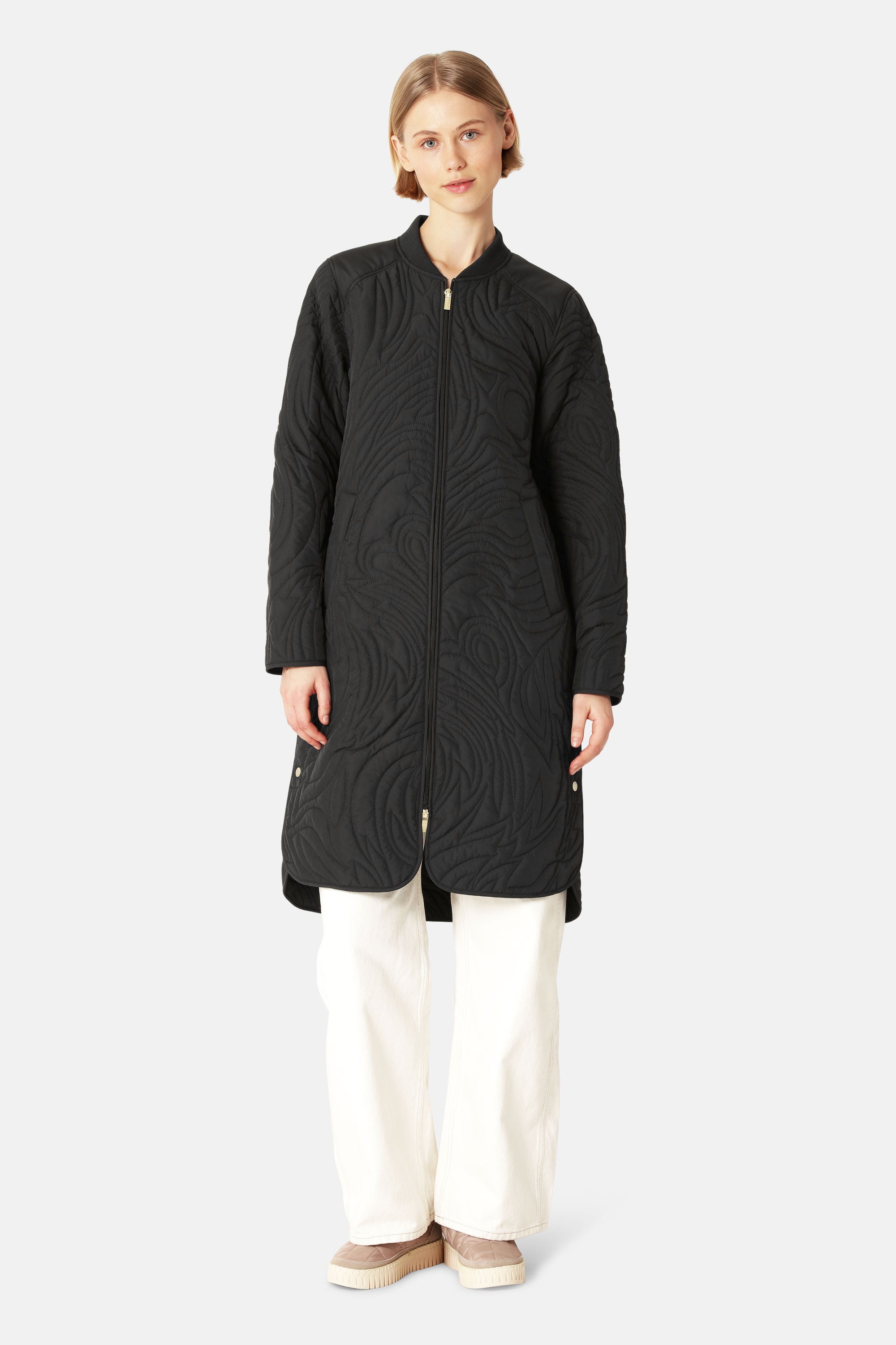 Lang Gewatteerd Jack DUNE06 | Black | Coat | Ilse Jacobsen