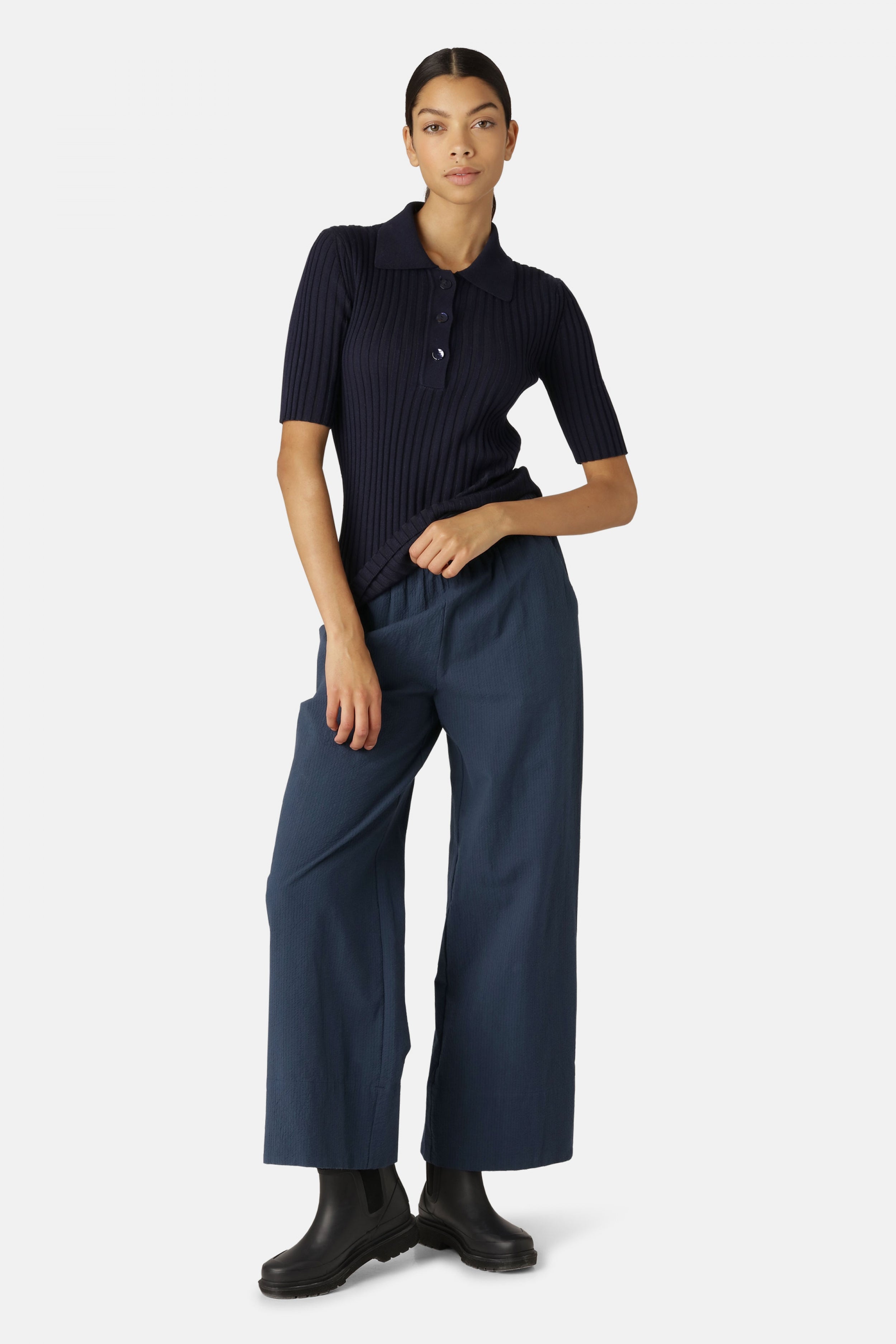 Polo GWEN4065 | Dark Indigo | Polo Shirt | Ilse Jacobsen