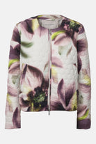 Korte Gewatteerde Jas HONEYCOMBE01P | Light Photoristic Flower | Jacket | Ilse Jacobsen