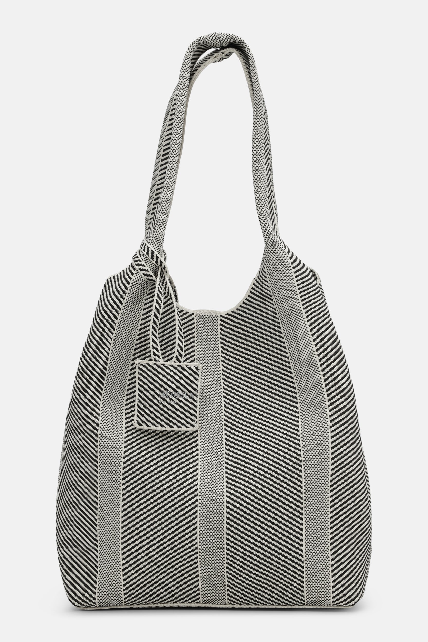 Gebreide Tas KNITTY01 | Milk Creme Black | Accessories | Ilse Jacobsen