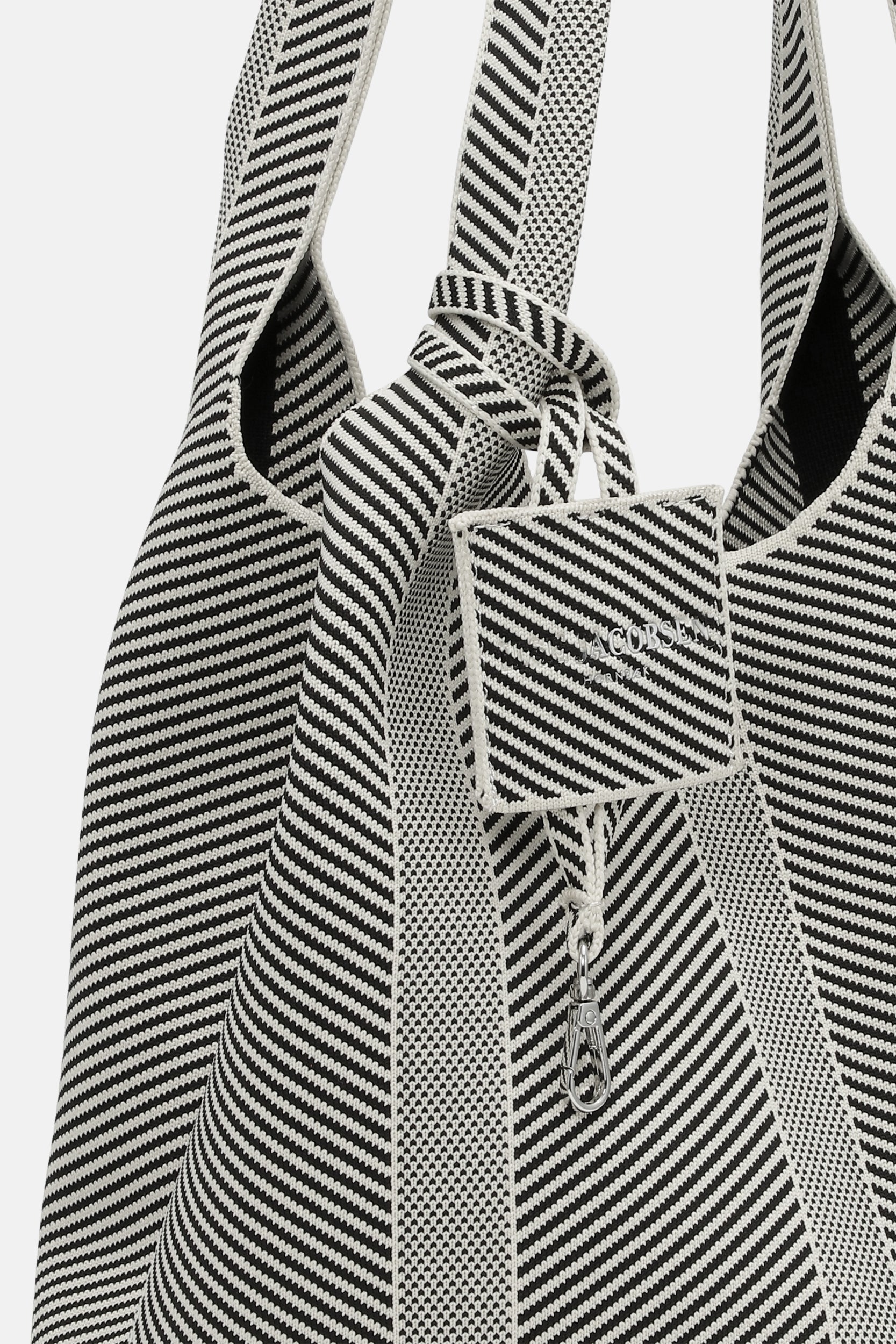 Gebreide Tas KNITTY01 | Milk Creme Black | Accessories | Ilse Jacobsen