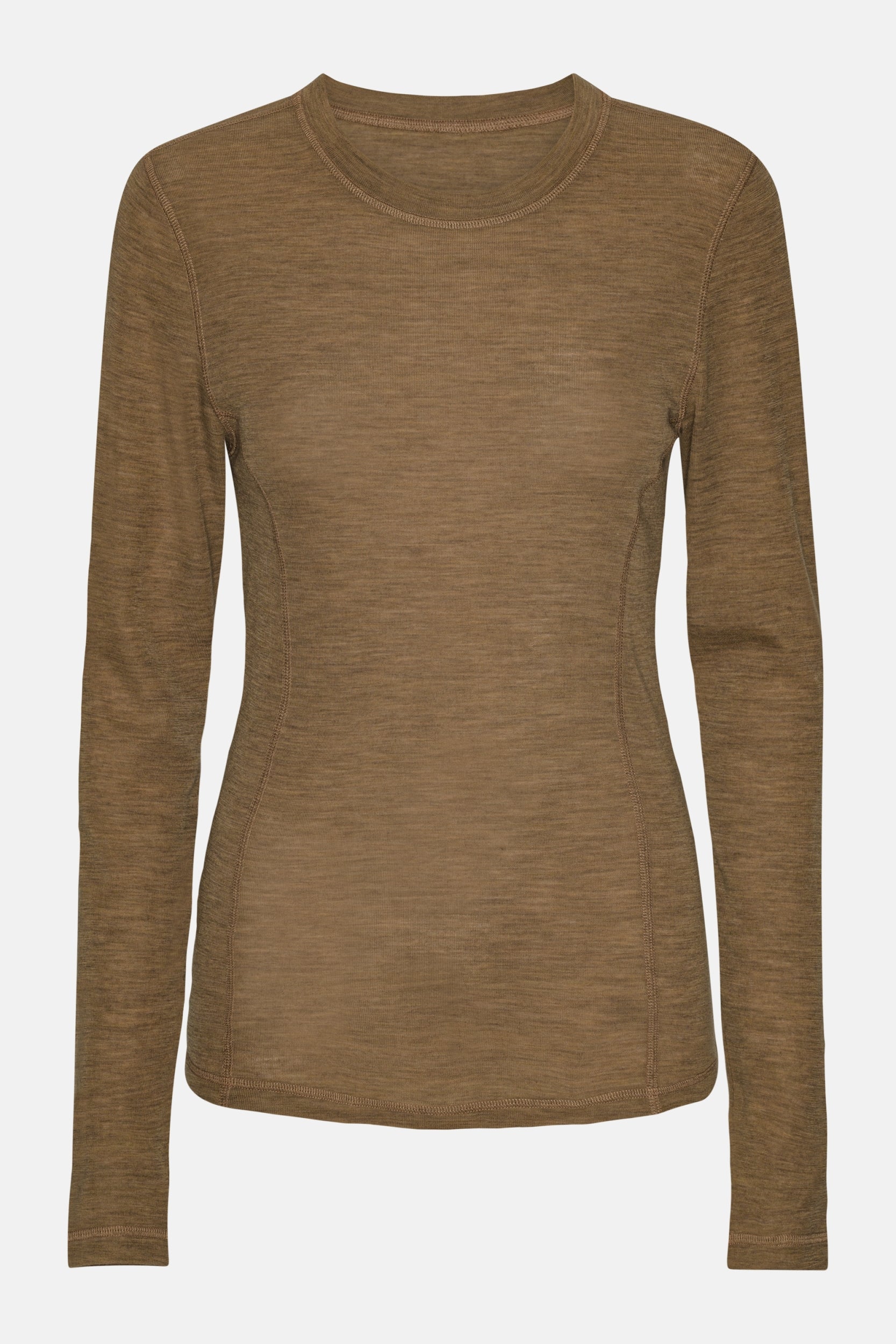 Ronde Hals Longsleeve MERI05 - 248 Mocca | Mocca | Blouse | Ilse Jacobsen