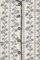 Korte Gewatteerde Jas OTTOMAQUILT01P | White Wildflower | Jacket | Ilse Jacobsen