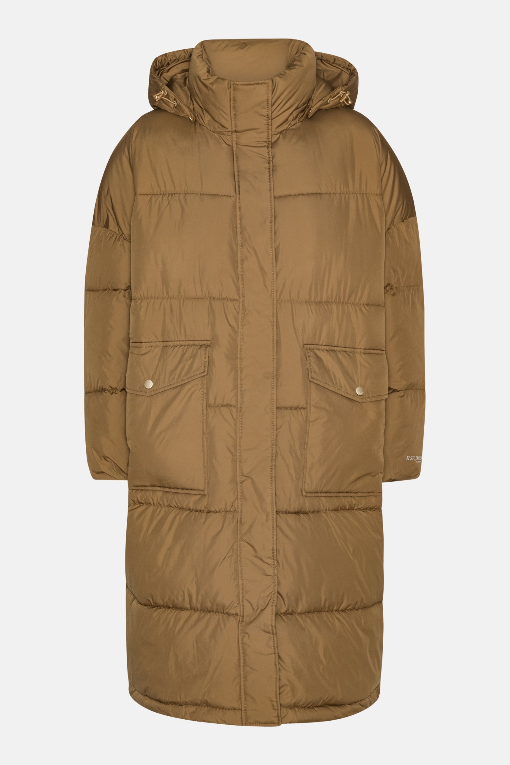 Lange Gewatteerde Jas PEPPY06 | Mocca | Coat | Ilse Jacobsen