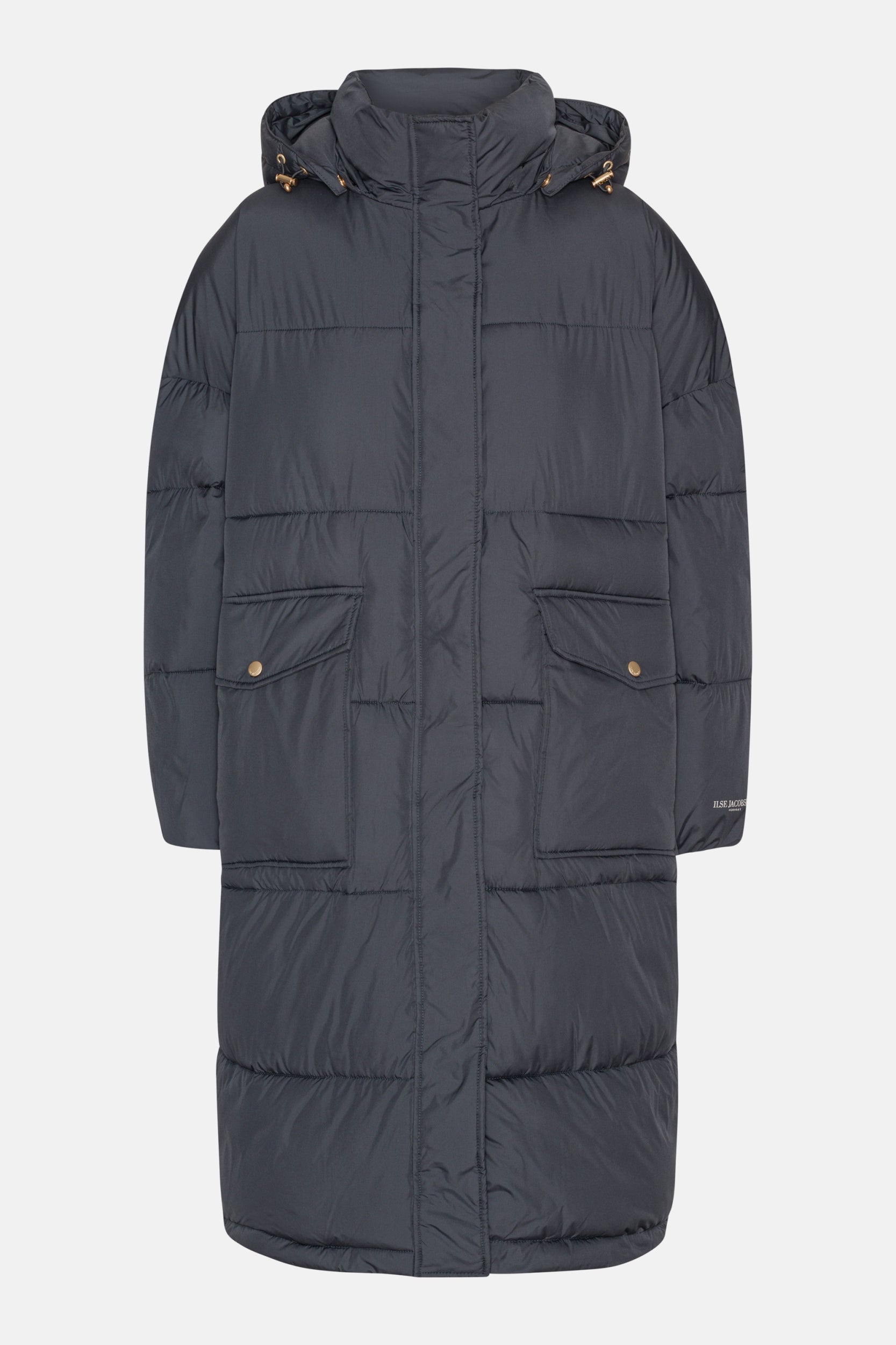 Lange Gewatteerde Jas PEPPY06 - 604 Ombre Blue | Ombre Blue | Coat | Ilse Jacobsen