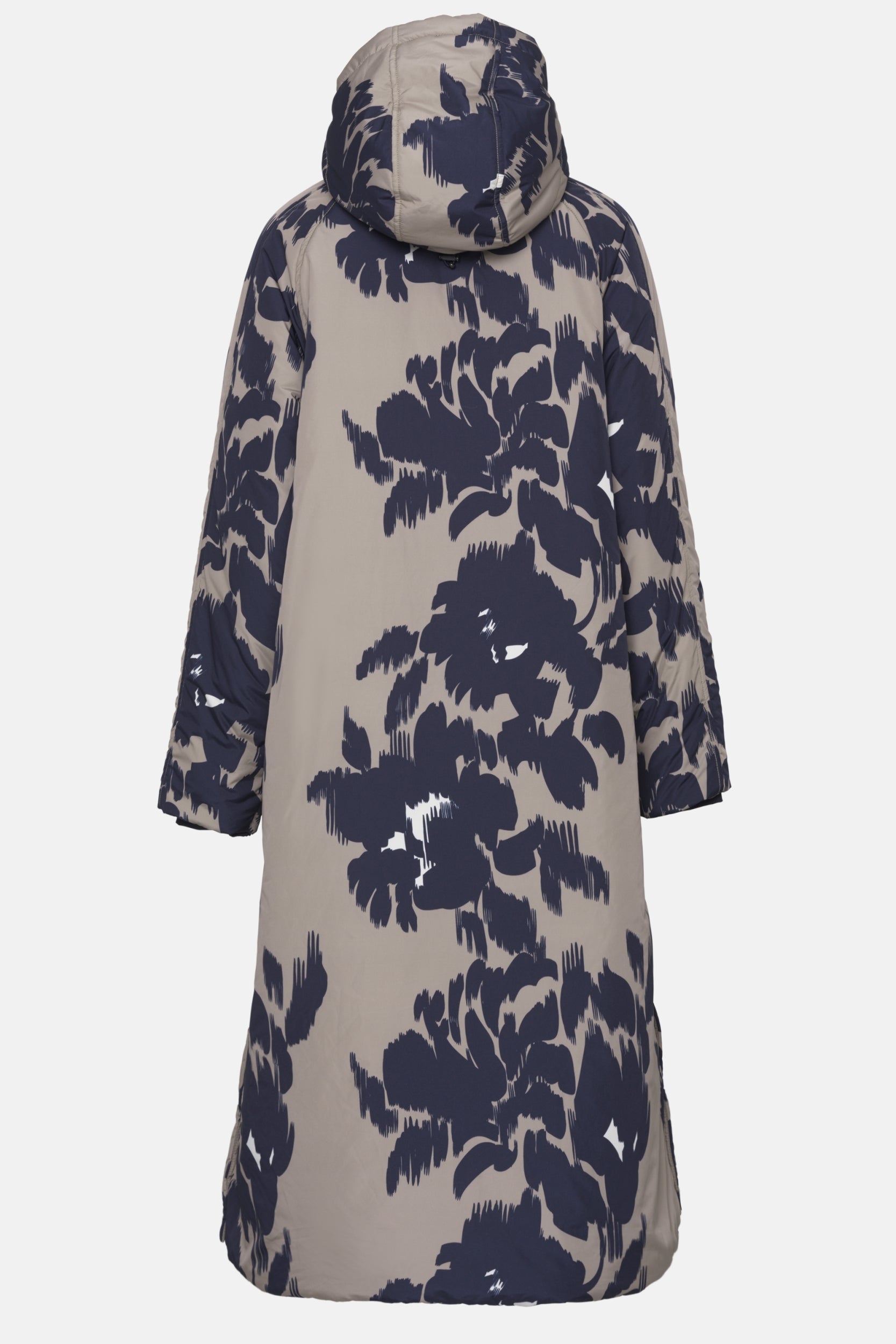 Lange gewatteerde cocoonjas PEPPY09P | Floral Decors | Coat | Ilse Jacobsen