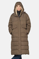 Lange gewatteerde winterjas PEPPY13 | Mud | Coat | Ilse Jacobsen