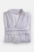 Badjas | Powder Blue Stripes | Bath Collection | Ilse Jacobsen