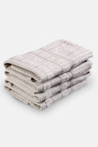 Gezichtshanddoek - Set van 4 stuks | Sand Beige Stripes | Bath Collection | Ilse Jacobsen
