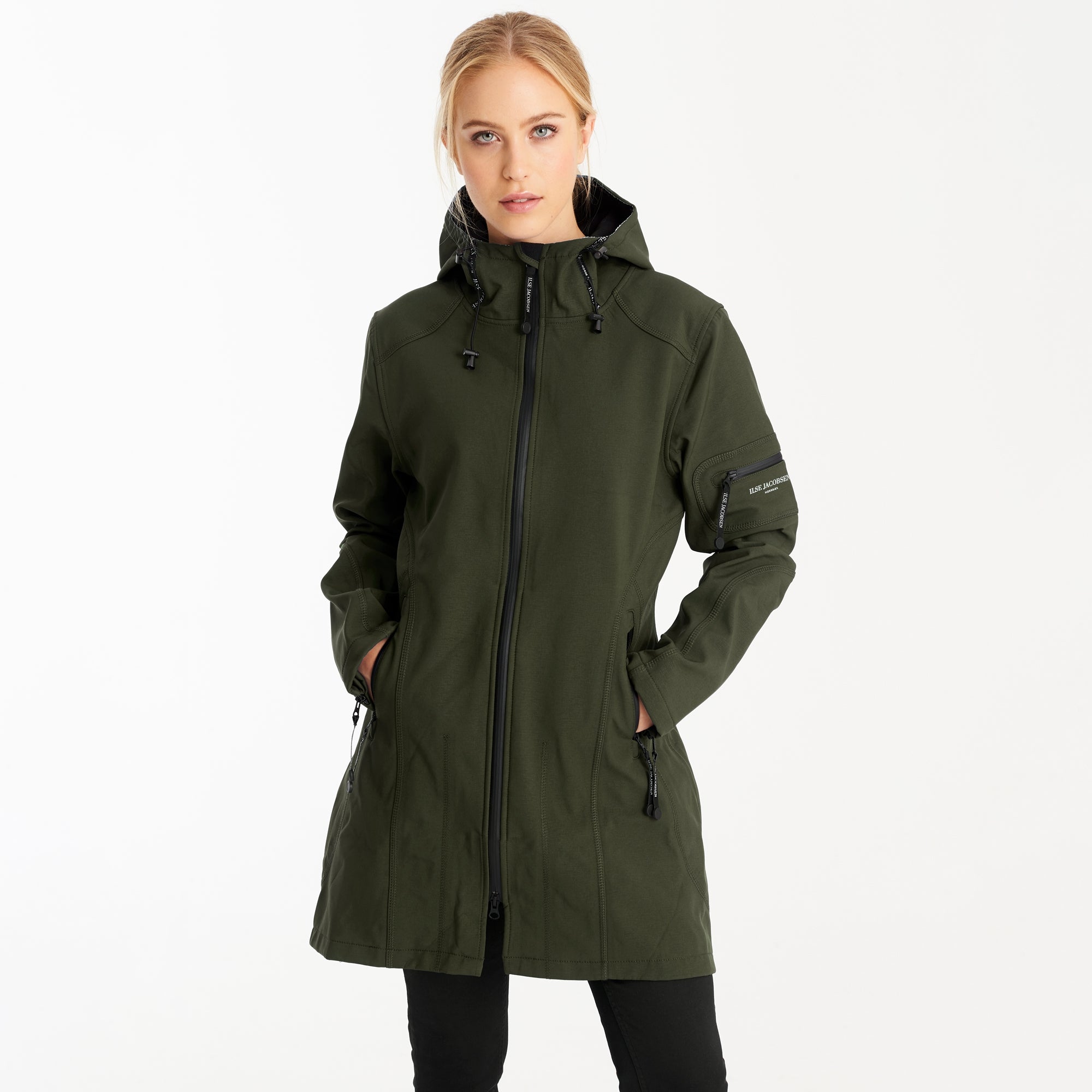 Softshell regenjas RAIN07 - 410 Army | Army | Raincoat | Ilse Jacobsen