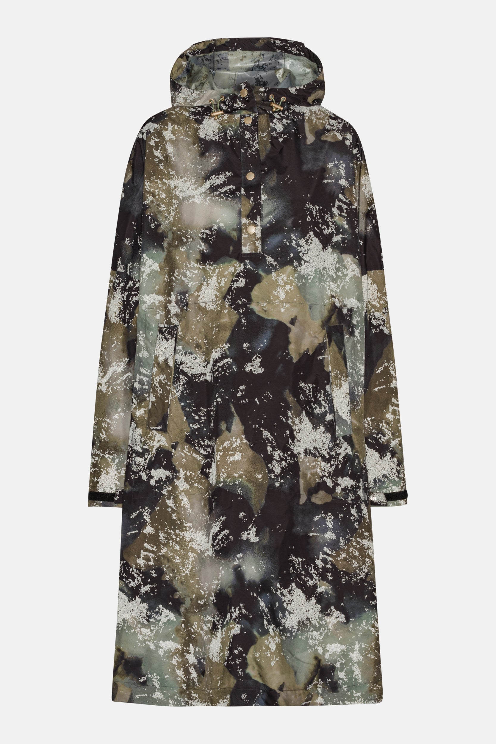 Poncho Regenjas RAIN222SPRP | Moss Print | Poncho | Ilse Jacobsen