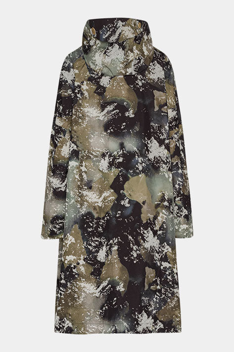 Poncho Regenjas RAIN222SPRP - 005 Moss Print | Moss Print | Poncho | Ilse Jacobsen