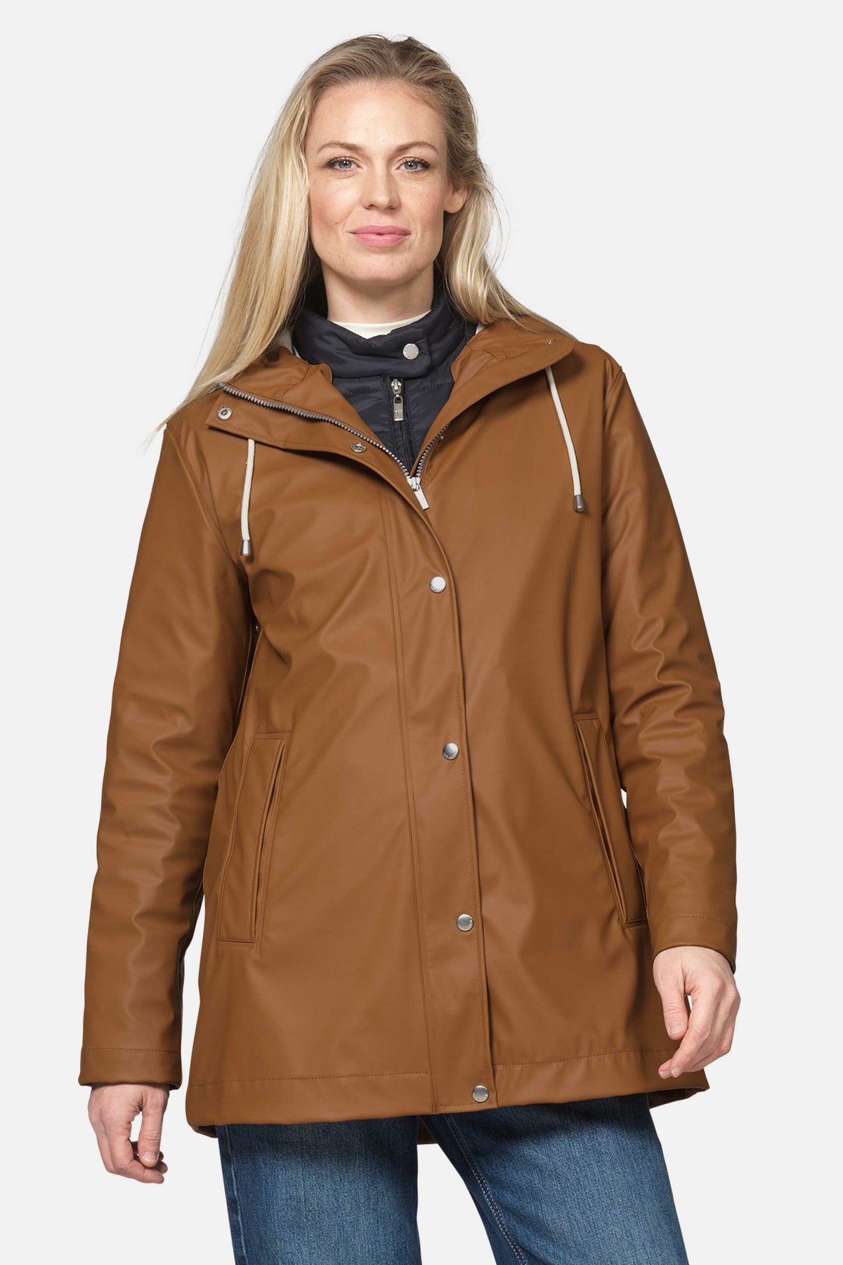 Korte regenjas RAIN228FR | Toffee | Raincoat | Ilse Jacobsen