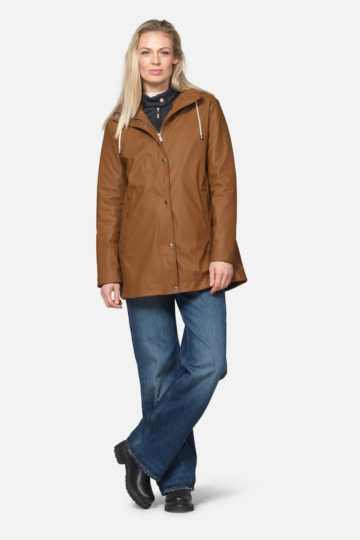 Korte regenjas RAIN228FR | Toffee | Raincoat | Ilse Jacobsen