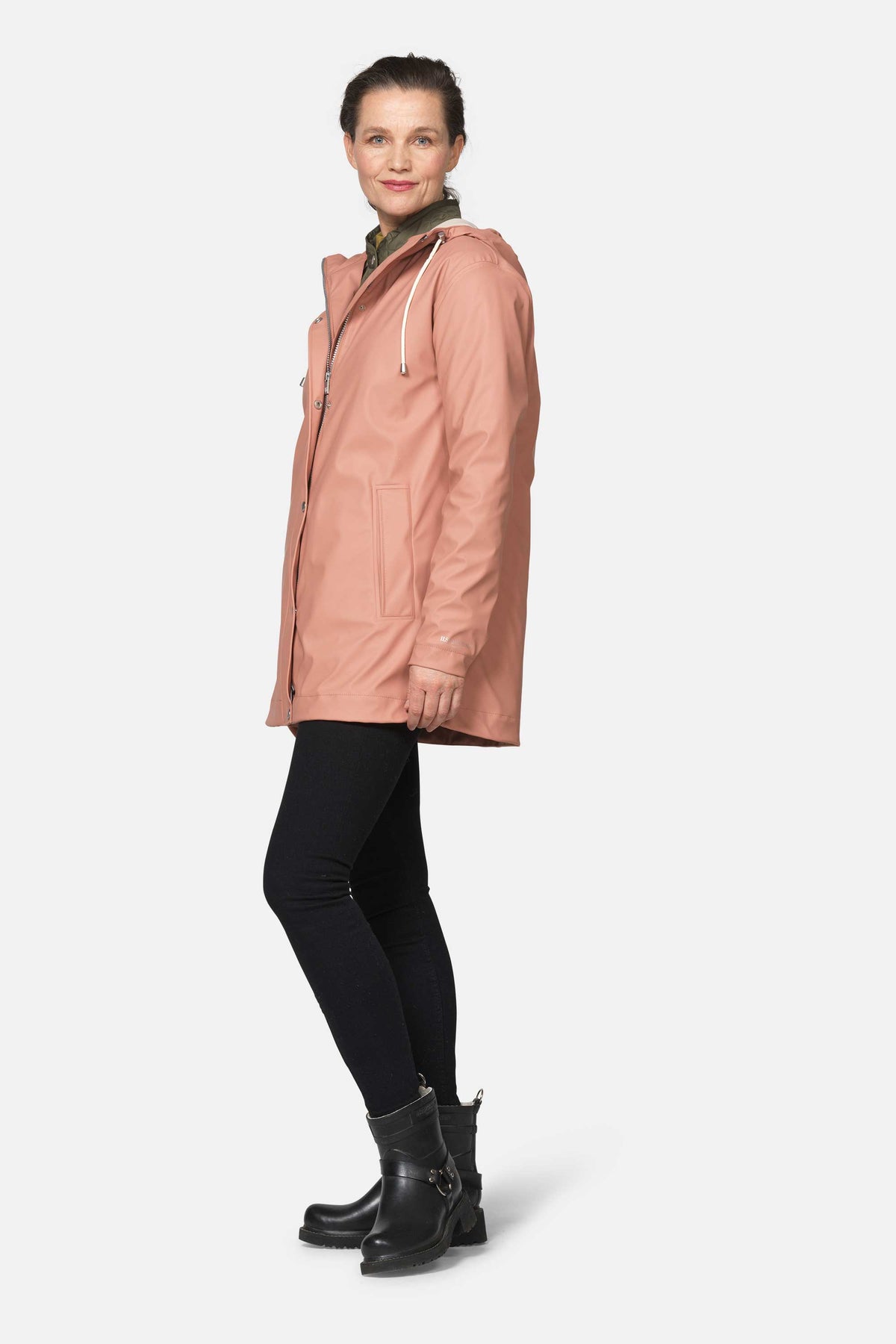 Korte regenjas RAIN228FR | Ash Rose | Raincoat | Ilse Jacobsen
