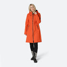 Softshell Regenjas Lang RAIN37L | Warm Orange | Raincoat | Ilse Jacobsen