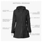Softshell regenjas RAIN37 | Sangria | Raincoat | Ilse Jacobsen