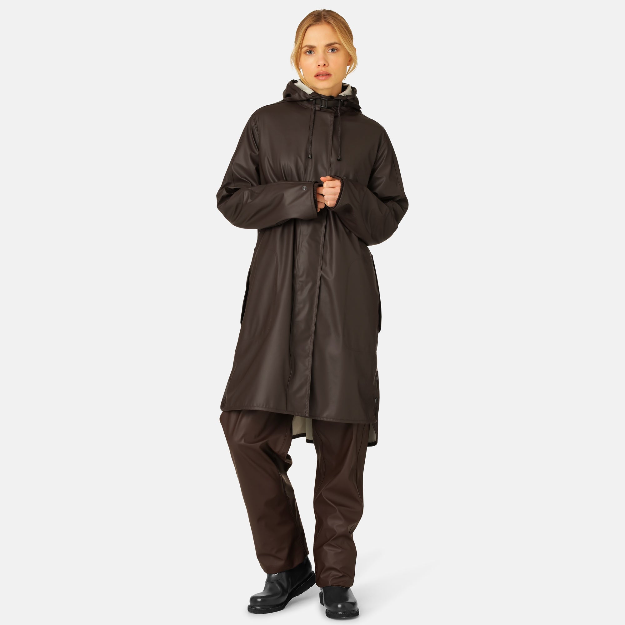 Regenjas RAIN71 - 233 Ganache | Ganache | Raincoat | Ilse Jacobsen