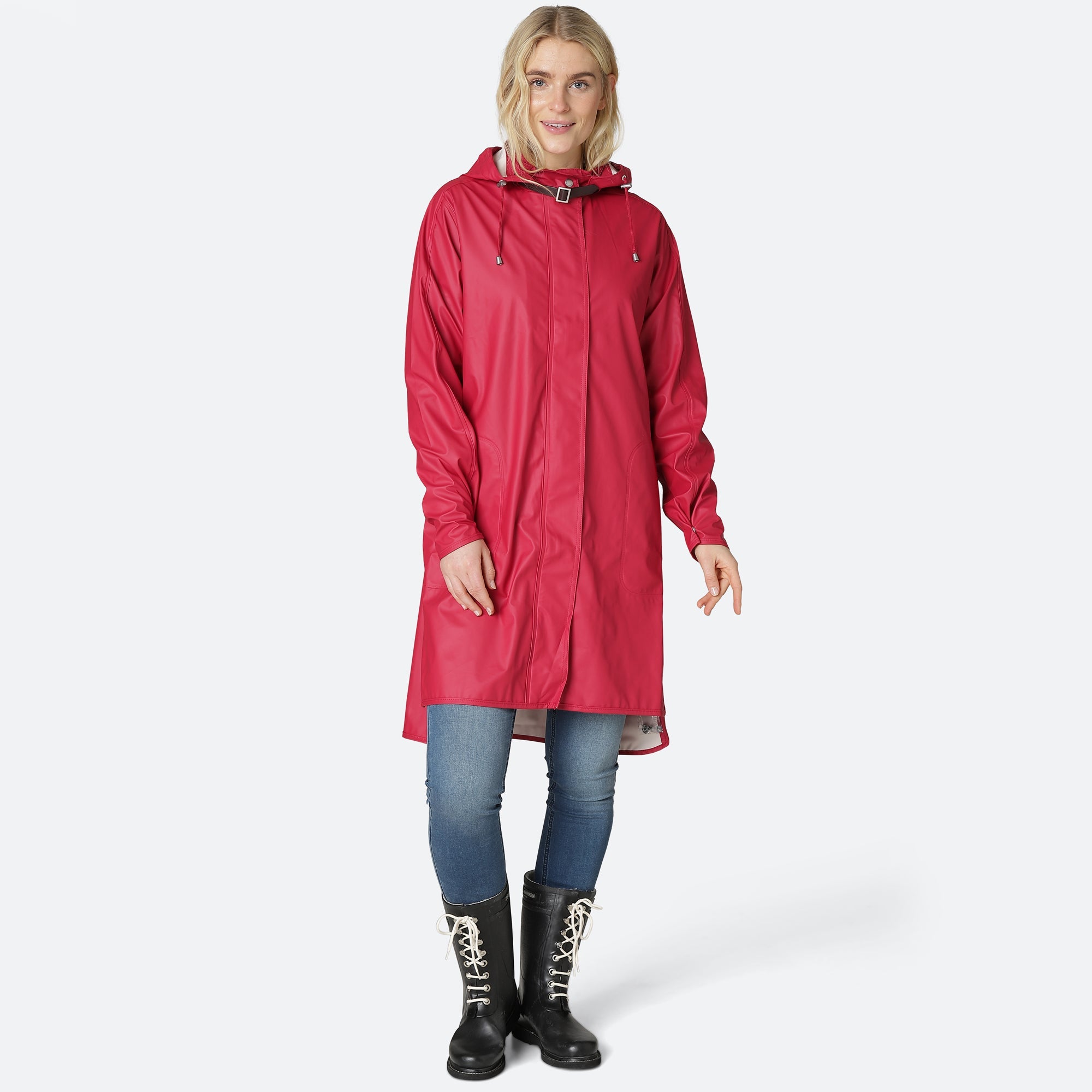 Regenjas RAIN71 - 303 Deep Red | Deep Red | Raincoat | Ilse Jacobsen