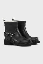Korte Biker regenlaarzen RUB54 | Black Black | Boots | Ilse Jacobsen