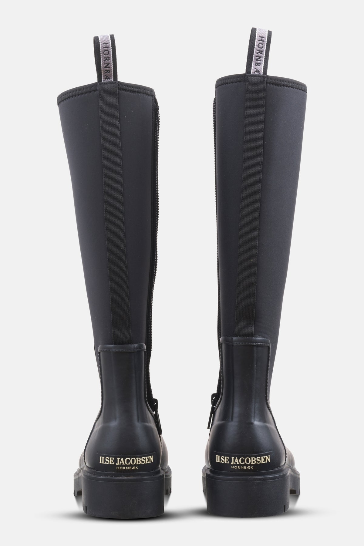 Hoge regenlaarzen RUBSTEP01 | Black Black | Shoes | Ilse Jacobsen