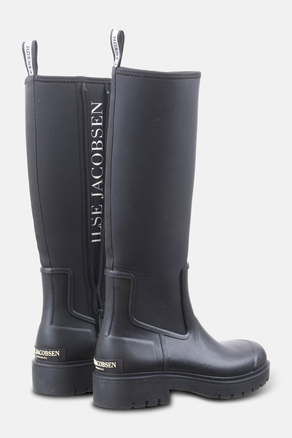 Hoge regenlaarzen RUBSTEP01 | Black Black | Shoes | Ilse Jacobsen