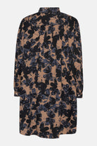 Lange A-lijn jurk TENCELLA07P | Beige Butterfly | Shirt | Ilse Jacobsen