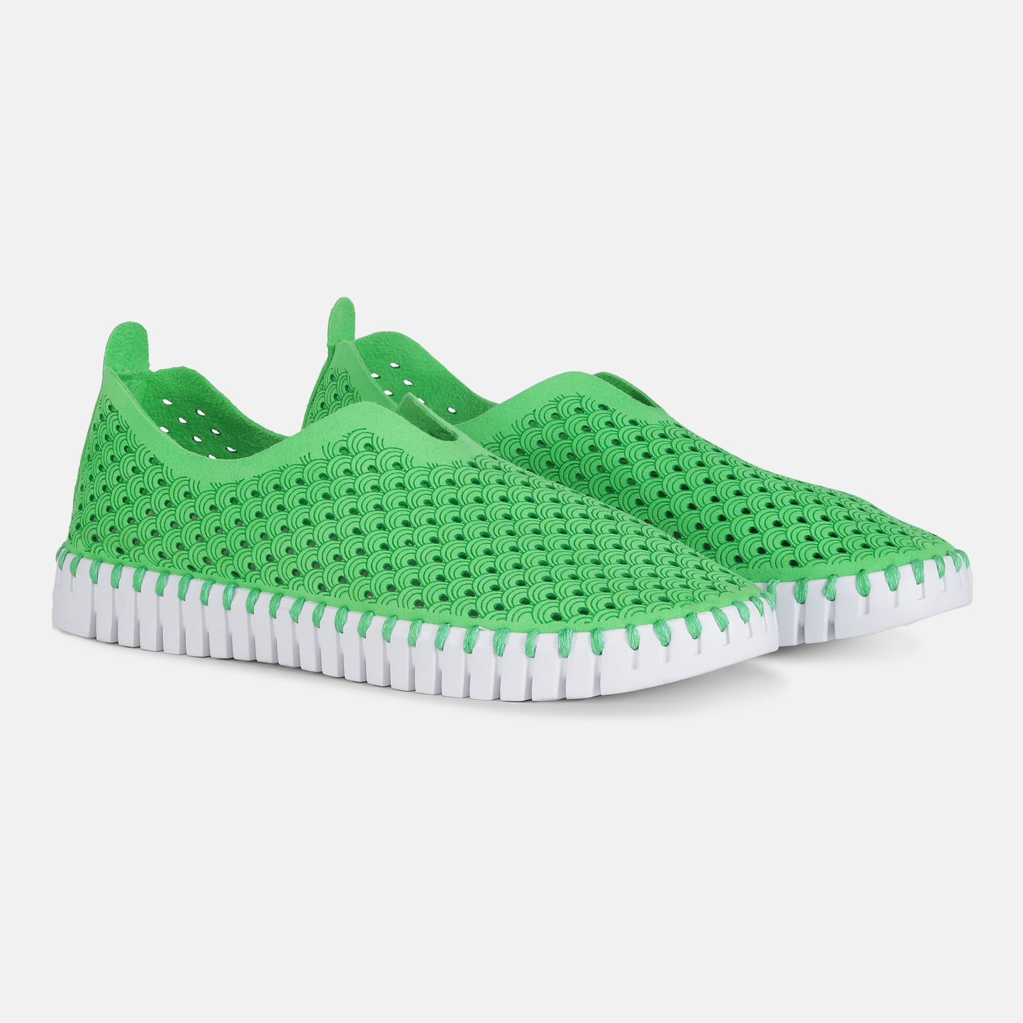Instappers Tulip139 witte zool - 495 Bright Green | Bright Green