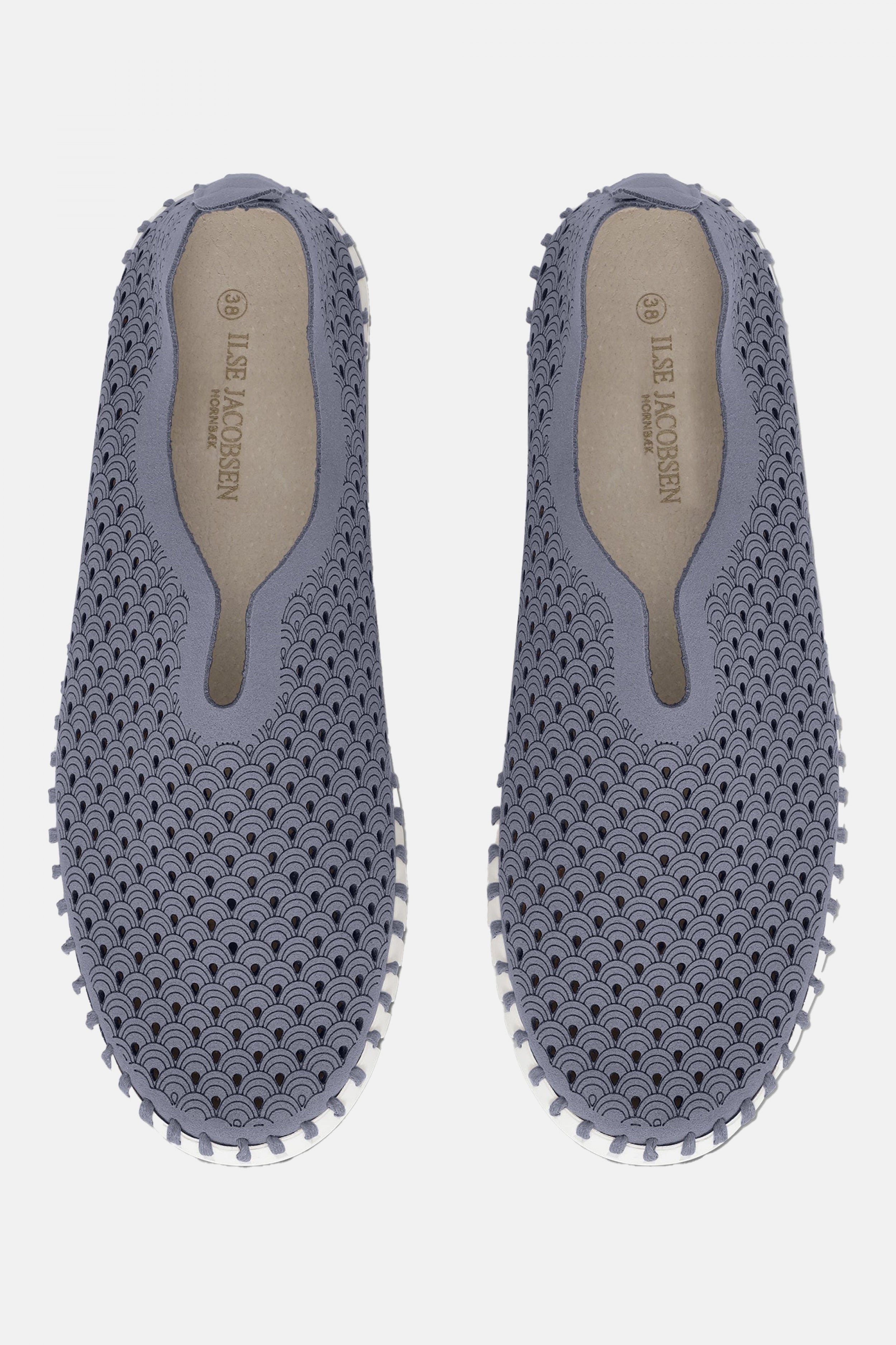 Instappers Tulip139 witte zool | Grey Blue | Shoes | Ilse Jacobsen