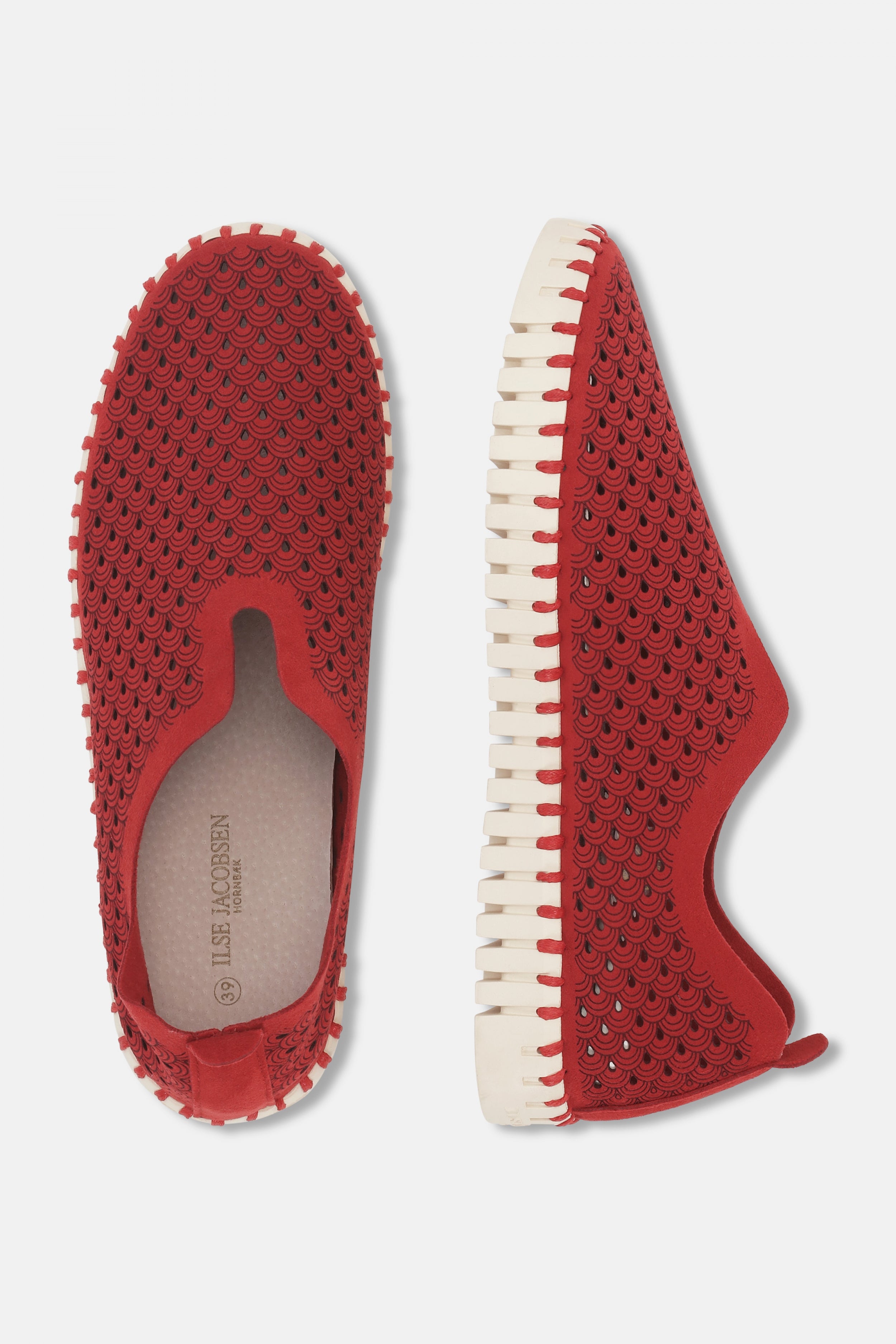 Instappers TULIP3275 beige zool | Deep Red | Shoes | Ilse Jacobsen