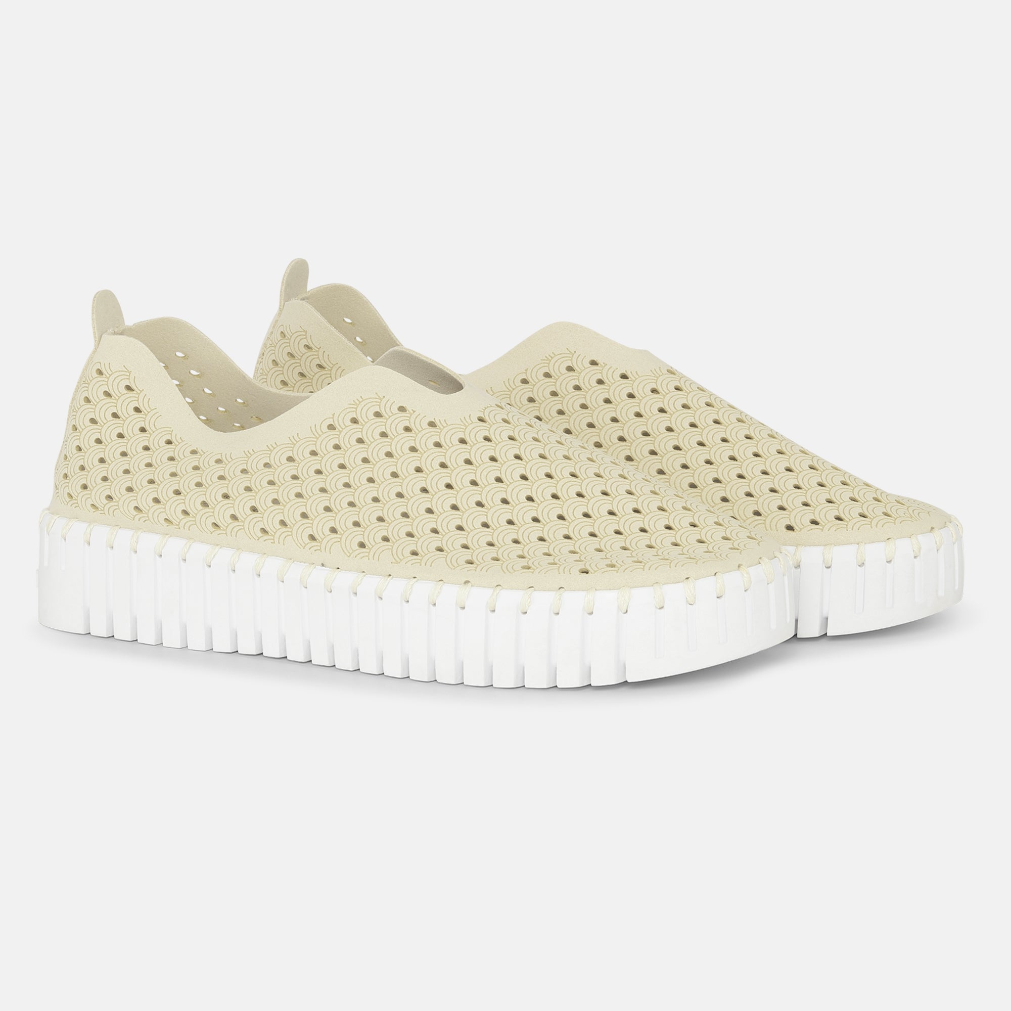 Instappers Platform TULIP3373W witte zool - 121 Milk Creme | Milk Creme | Shoes | Ilse Jacobsen