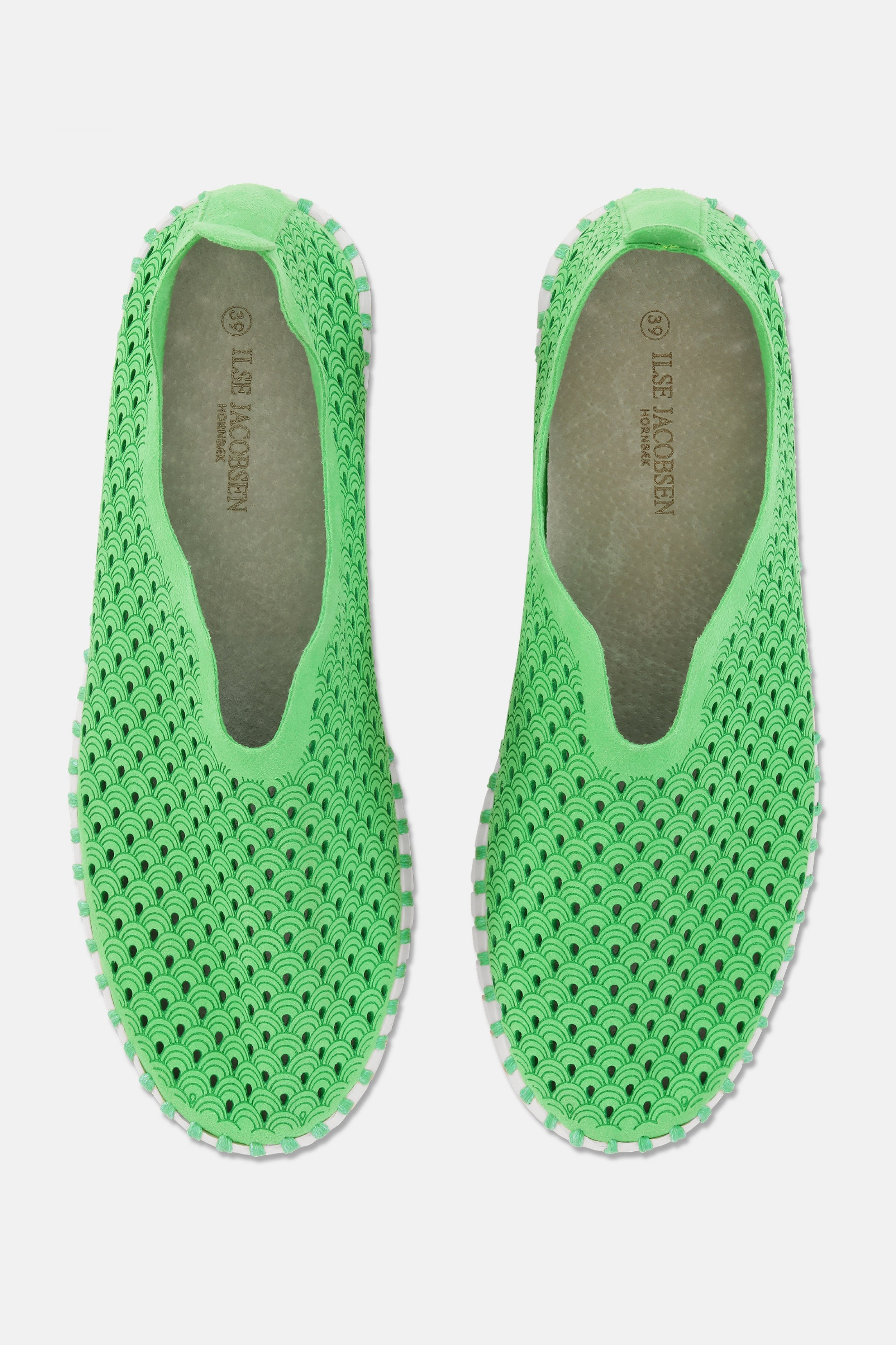 Instappers Platform TULIP3373W witte zool | Bright Green | Shoes | Ilse Jacobsen
